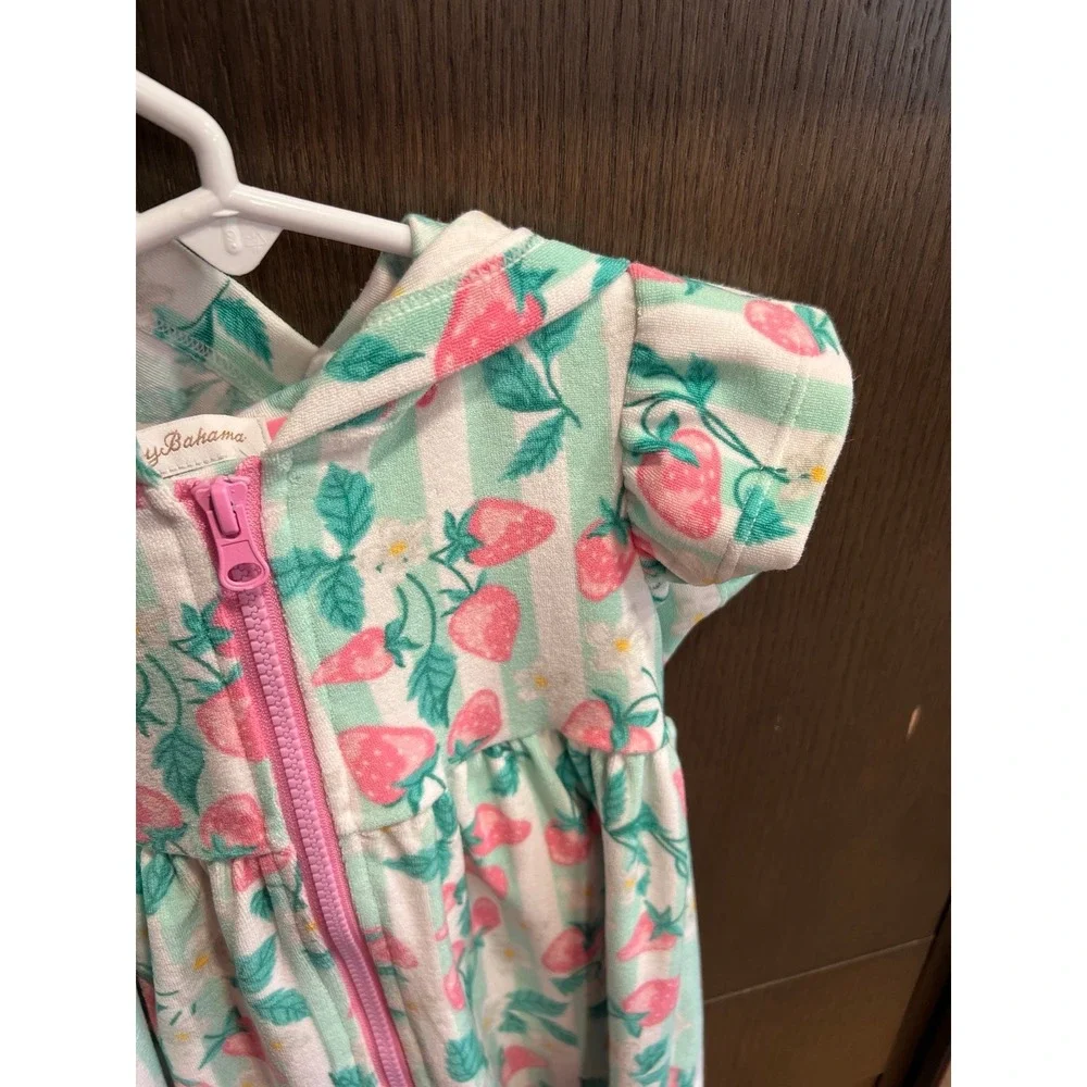 Tommy Bahama strawberry‎ girls terry cover up size 2T